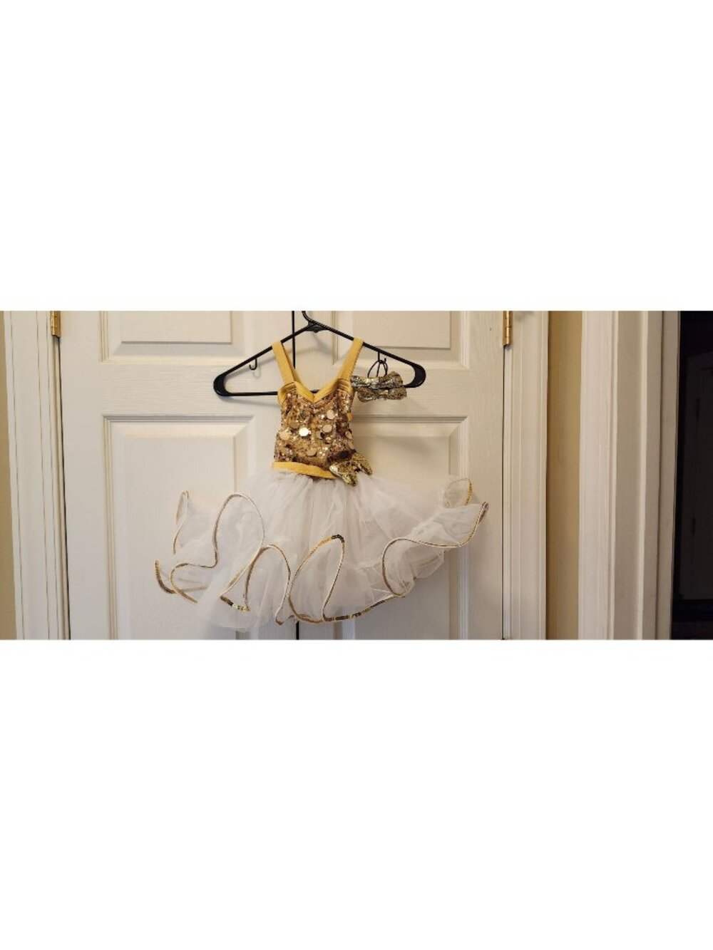 Weissman 15658 It's A Good Time Gold Ruffle Pettiskirt Dance Costume Size XS 4/5